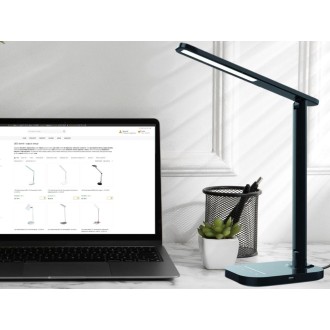 NEDES - LED lampa KIARA 7W stmívatelná s USB + noční světlo + časovač - DL4304/B