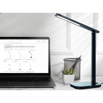 NEDES - LED lampa KIARA 7W stmívatelná s USB + noční světlo + časovač - DL4304/B