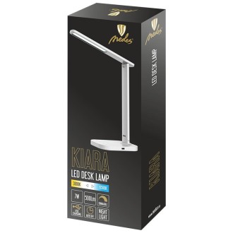 NEDES - LED lampa KIARA 7W stmívatelná s USB + noční světlo + časovač - DL4304/W