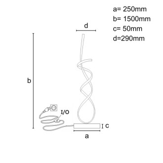 NEDES - LED designová stojací lampa 80W - JF2302/CH
