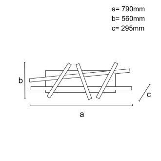 NEDES - LED stropní svítidlo s dálkovým ovladačem 60W - J3370/BCH