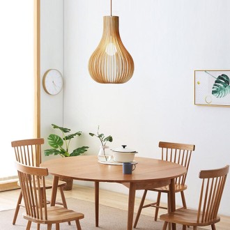 NEDES - Závěsný lustr z masivního dřeva E27 / 310 - WRE081