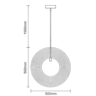 NEDES - Svítidlo masivní dřevo E27 / 500 - WRE062