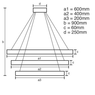 NEDES - LED svítidlo + dálkový ovladač 165W - J4318/S