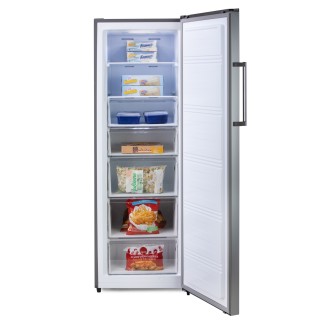 Šuplíkový mrazák - střibrnný, No Frost, 240 L - DOMO DO91204F