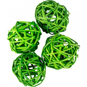 Dekorace - Lata Ball 4 cm - zelený 4 ks