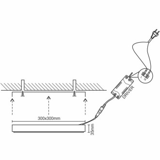 NEDES - LED panel 24W / PSSF / SMD / 4000K / WH - LPL425