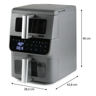 Vertikální dvojitá horkovzdušná fritéza 3,5+6,5 l - DOMO DO550FR