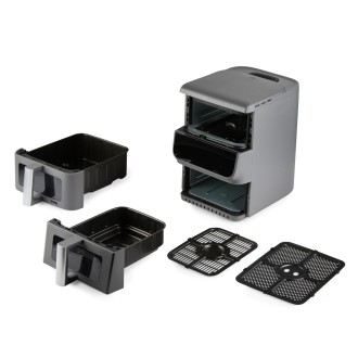 Vertikální dvojitá horkovzdušná fritéza 3,5+6,5 l - DOMO DO550FR