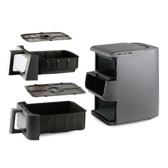 Vertikální dvojitá horkovzdušná fritéza 3,5+6,5 l - DOMO DO550FR