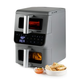 Vertikální dvojitá horkovzdušná fritéza 3,5+6,5 l - DOMO DO550FR