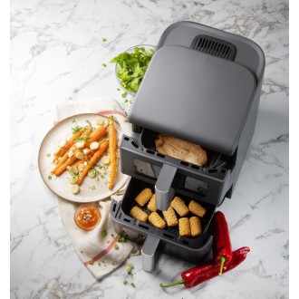 Vertikální dvojitá horkovzdušná fritéza 3,5+6,5 l - DOMO DO550FR