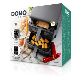 Vertikální dvojitá horkovzdušná fritéza 3,5+6,5 l - DOMO DO550FR