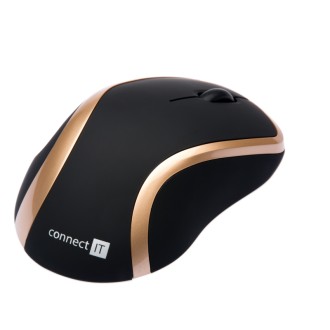 Connect IT bezdrátová laserová myš WM2200 (+2x AAA baterie) - zlatá