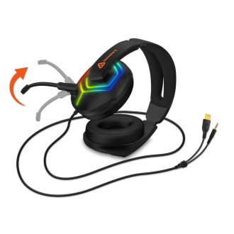 Connect IT Biohazard herní sluchátka s mikrofonem, 1xJack+USB - černá