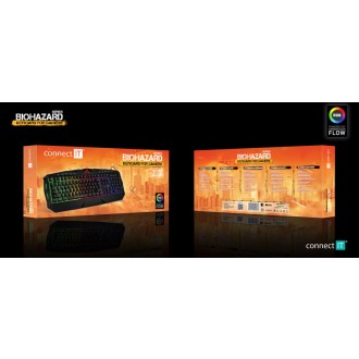 Connect IT Biohazard herní klávesnice, RGB, CZ/SK - černá
