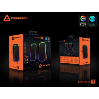 Connect IT Biohazard PC reproduktory s připojením AUX+BT - černá