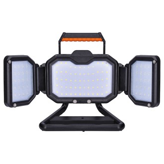 Solight LED reflektor 50W, přenosný, nabíjecí, 5000lm, oranžovo-černý