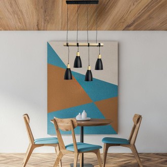 NEDES - Závěsné černé kovové svítidlo 4 x E27 - ME0013-3