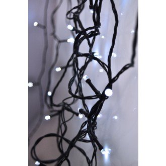 Solight LED venkovní vánoční řetěz, 400 LED, 20m, přívod 5m, 8 funkcí, IP44, studená bílá