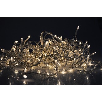 Solight LED vánoční závěs, rampouchy, 120 LED, 3m x 0,7m, přívod 6m, venkovní, teplé bílé světlo, paměť, časovač