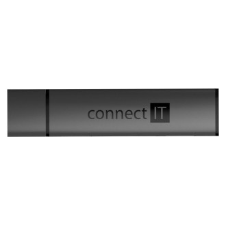 Connect IT Compact 4v1 USB-A hub + čtečka karet (2xUSB-A 3.0, 1xSD, 1xMicroSD) - černá