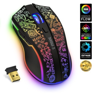 Connect IT Doodle 3 bezdrátová herní myš - černá