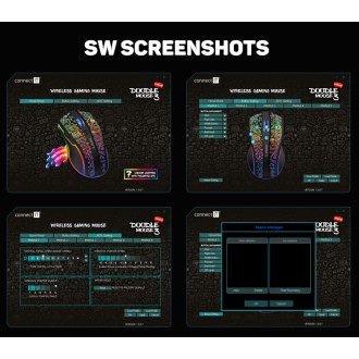 Connect IT Doodle 3 bezdrátová herní myš - černá