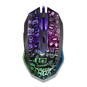 Connect IT Doodle herní myš - černá