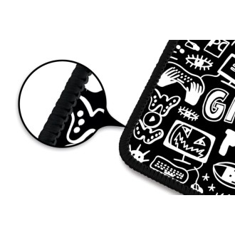 Connect IT Doodle podložka pod myš, vel. S (320 x 245 mm) - černá