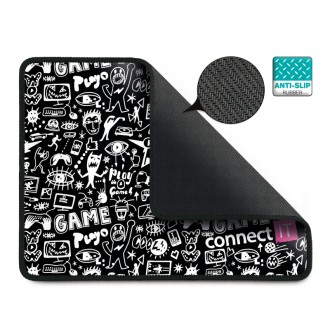 Connect IT Doodle podložka pod myš, vel. S (320 x 245 mm) - černá