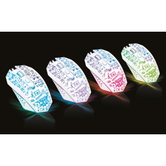 Connect IT Doodle Limited Edition herní myš - bílá