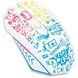 Connect IT Doodle Limited Edition herní myš - bílá
