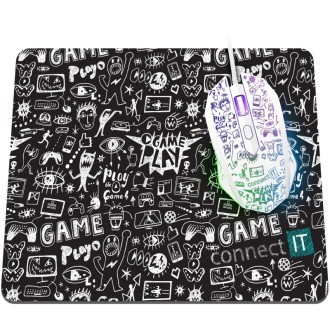 Connect IT Doodle Limited Edition herní myš - bílá