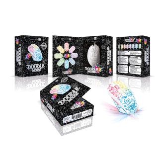 Connect IT Doodle Limited Edition herní myš - bílá