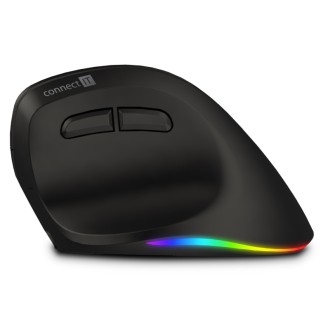 Connect IT For Health Cloudy bezdrátová vertikální myš - černá