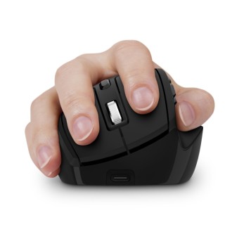 Connect IT For Health DualMode bezdrátová ergonomická myš s LCD displejem - černá