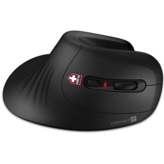 Connect IT For Health ErgoMax ergonomická vertikální bezdrátová myš (+1x AA baterie) - černá
