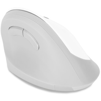 Connect IT For Health Gloss ergonomická vertikální bezdrátová myš (+1x AA baterie) - bílá