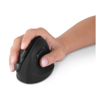 Connect IT For Health Gloss ergonomická vertikální bezdrátová myš (+1x AA baterie) - černá