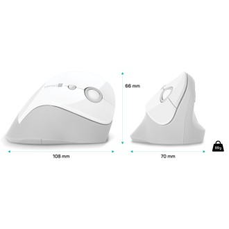 Connect IT For Health Gloss ergonomická vertikální bezdrátová myš (+1x AA baterie) - černá