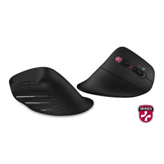 Connect IT For Health Verti TriMode ergonomická vertikální bezdrátová myš - černá