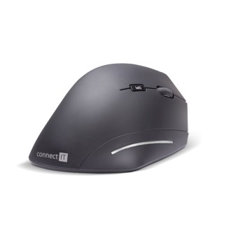 Connect IT For Health ergonomická vertikální bezdrátová myš (+2x AAA baterie) - černá