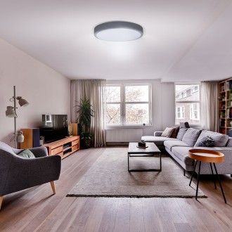 Solight LED osvětlení s dálkovým ovladačem Grey , 48W, 3360lm, 38cm, změna chromatičnosti, stmívatelné