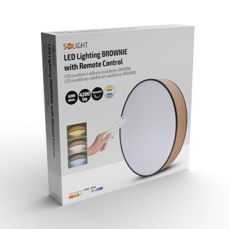 Solight LED osvětlení s dálkovým ovladačem Brownie, 60W, 4200lm, 50cm, změna chromatičnosti, stmívatelné