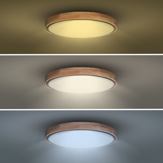 Solight LED osvětlení s dálkovým ovladačem Iron Oak, 48W, 3360lm, 40cm, změna chromatičnosti, stmívatelné