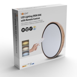 Solight LED osvětlení s dálkovým ovladačem Iron Oak, 48W, 3360lm, 40cm, změna chromatičnosti, stmívatelné
