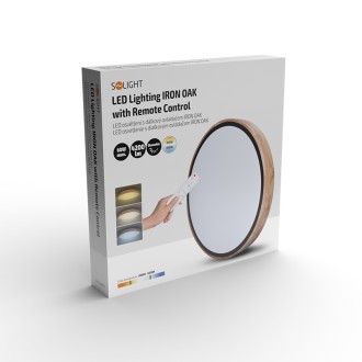 Solight LED osvětlení s dálkovým ovladačem Iron Oak, 60W, 4200lm, 51cm, změna chromatičnosti, stmívatelné
