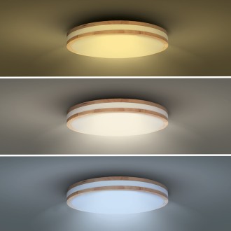 Solight LED osvětlení s dálkovým ovladačem Woody, 60W, 4200lm, 50cm, změna chromatičnosti, stmívatelné