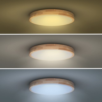 Solight LED osvětlení s dálkovým ovladačem Solid Oak, 60W, 4200lm, 51cm, změna chromatičnosti, stmívatelné